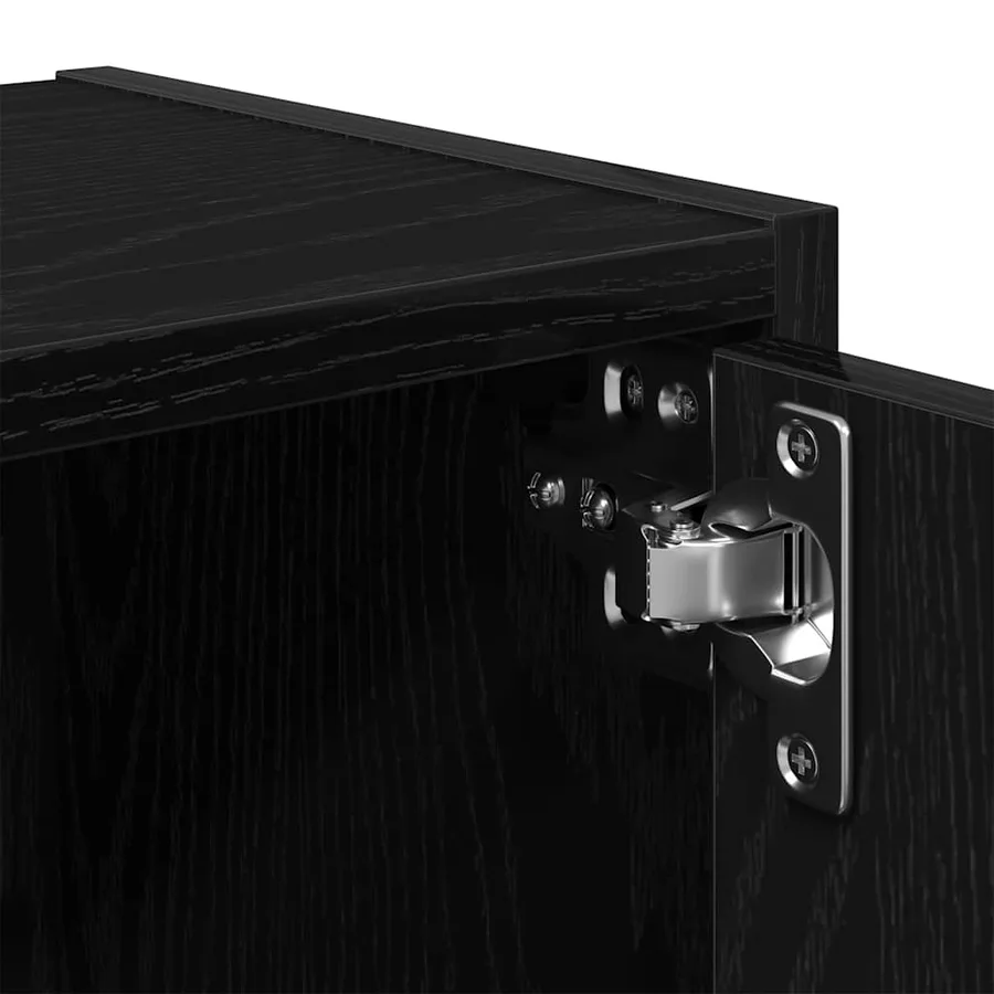 Bibliothèque chêne noir 40x24x77 cm bois d'ingénierie - 9