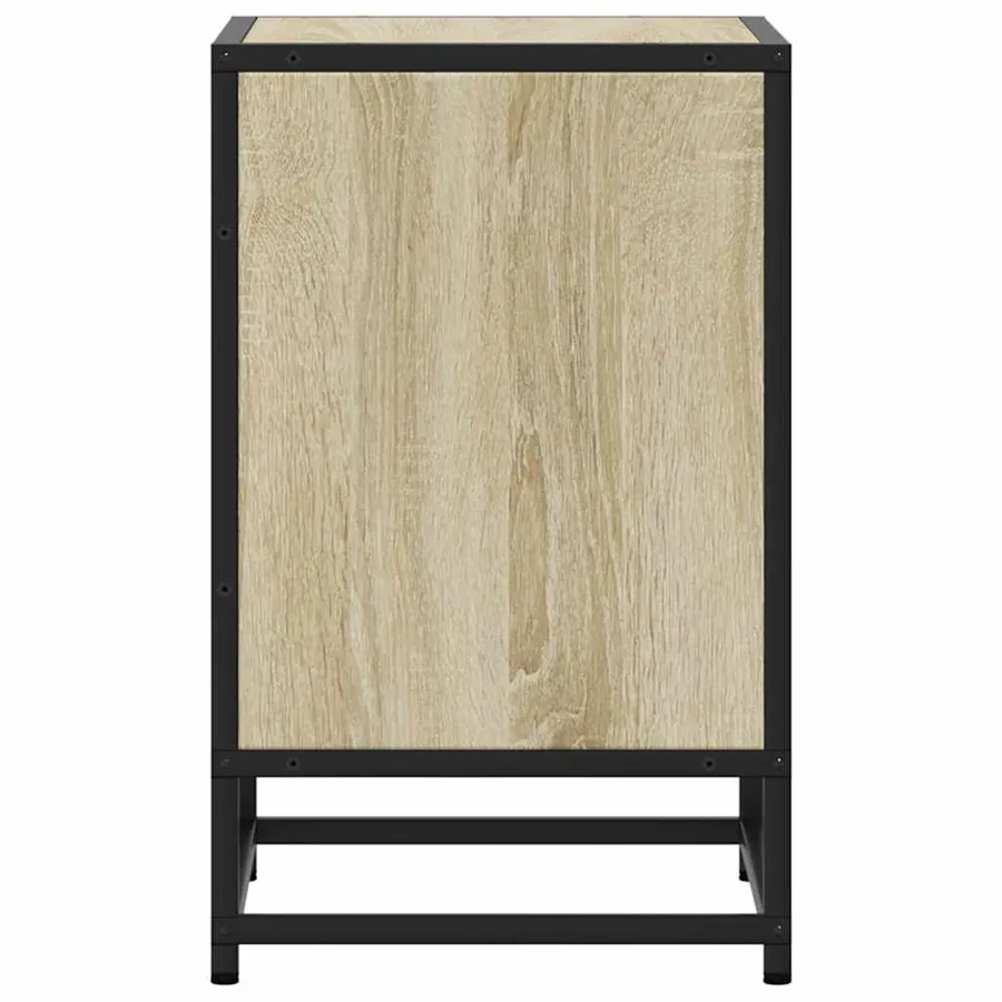 Table de chevet chêne sonoma 40x31x50cm bois d'ingénierie métal - 6