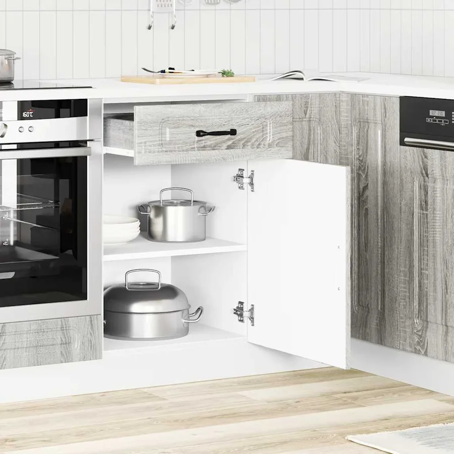 Armoire de cuisine Kalmar sonoma gris bois d'ingénierie - 3