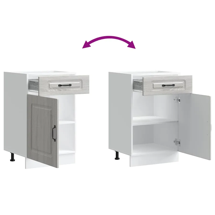 Armoire de cuisine Kalmar sonoma gris bois d'ingénierie - 9