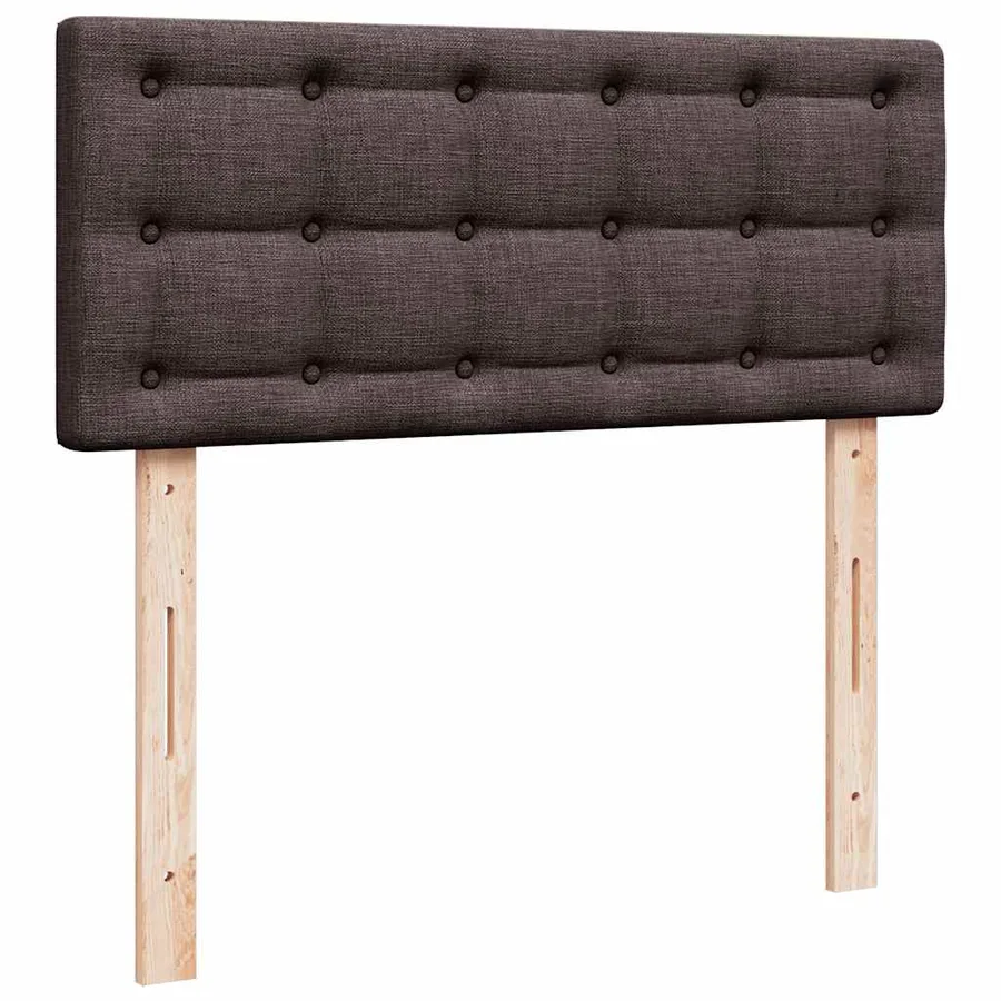 Cadre de lit ottoman avec matelas marron foncé 120x190 cm tissu - 10