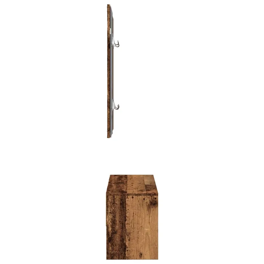 Ensemble de meubles de couloir vieux bois bois d'ingénierie - 6