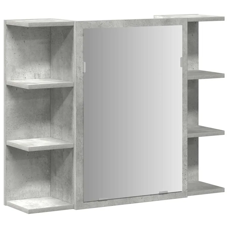 Ensemble de meubles de salle de bain 3 pcs gris béton - 8