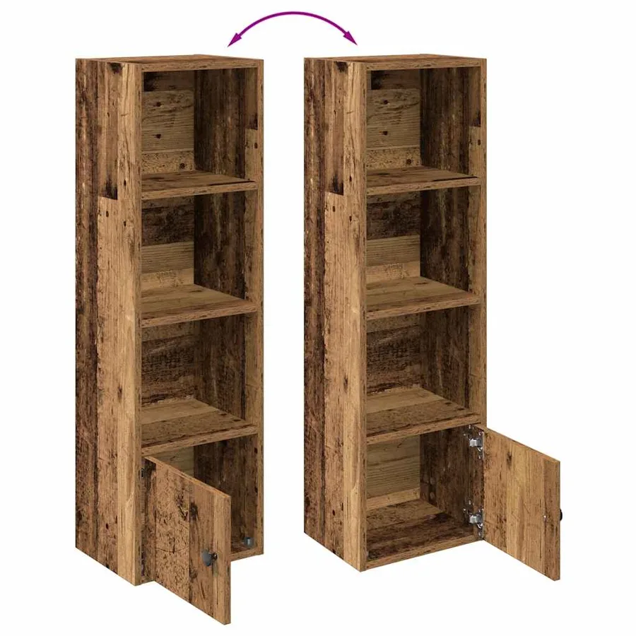 Bibliothèque vieux bois 31x24x102 cm bois d'ingénierie - 8