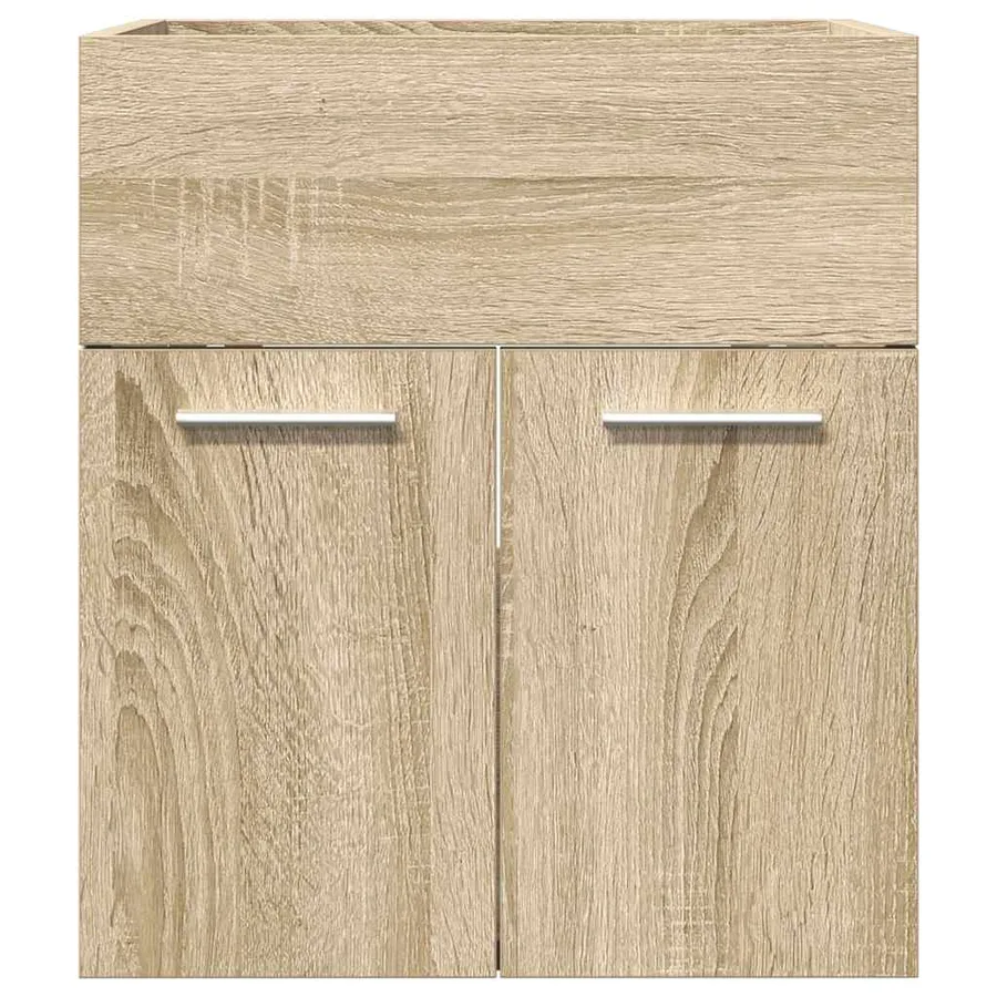 Armoire lavabo de salle de bain chêne sonoma 41x38,5x46 cm - 4