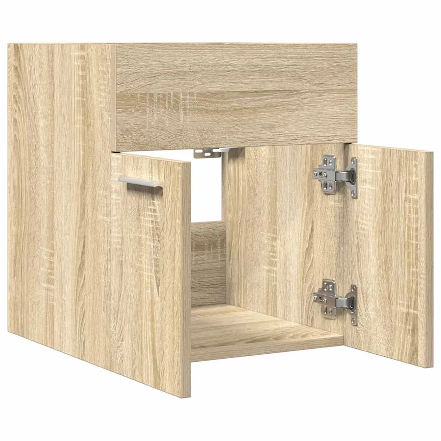 Armoire lavabo de salle de bain chêne sonoma 41x38,5x46 cm - 7