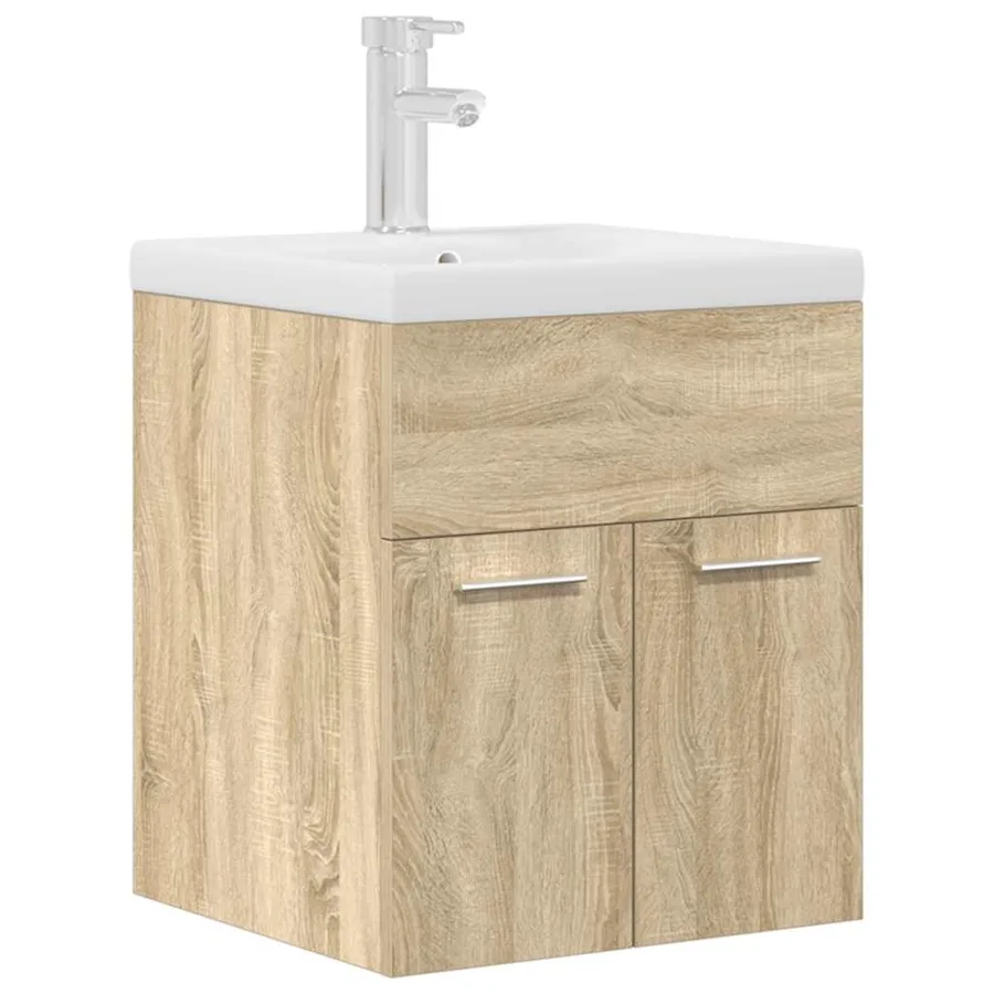 Armoire lavabo de salle de bain et vasque et robinet intégrés - 2