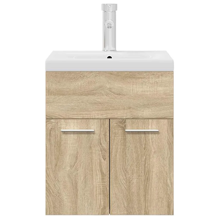 Armoire lavabo de salle de bain et vasque et robinet intégrés - 4
