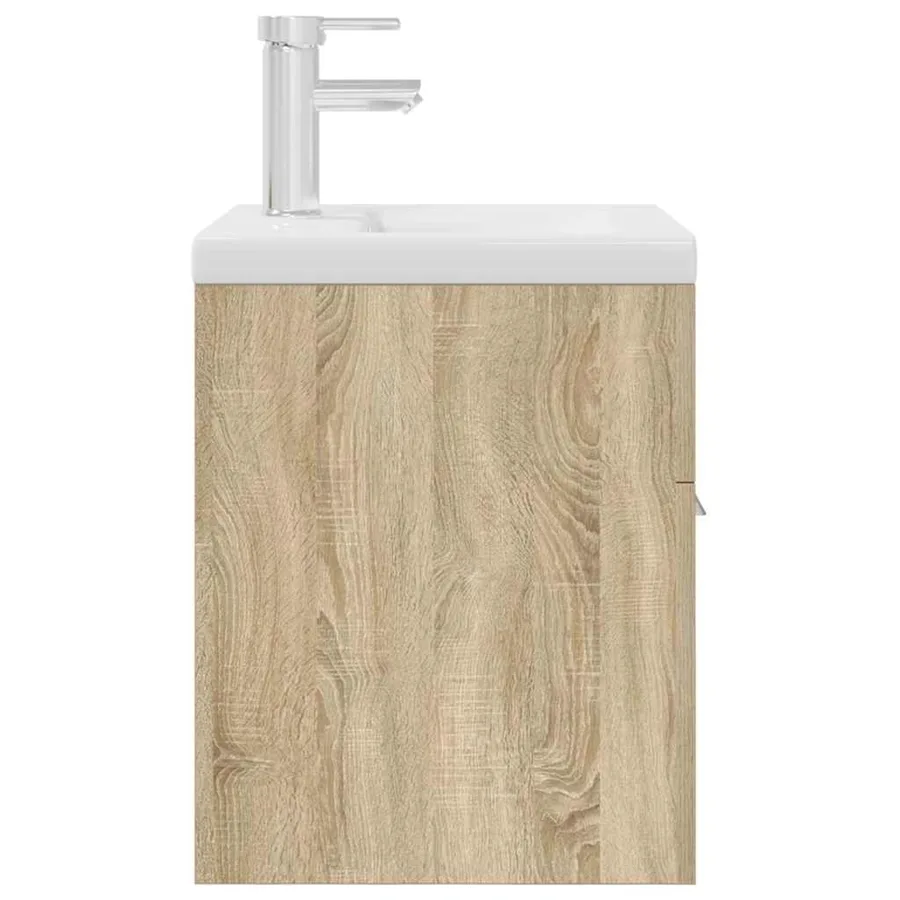 Armoire lavabo de salle de bain et vasque et robinet intégrés - 7