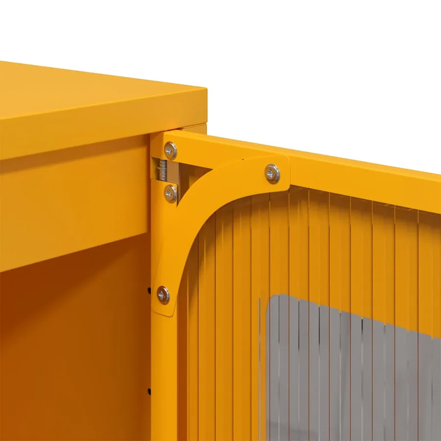 Buffet jaune moutarde 36x39x107 cm acier laminé à froid - 11