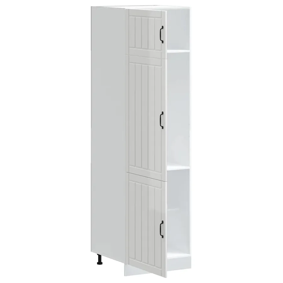 Armoire de cuisine Lucca blanc brillant bois d'ingénierie - 4