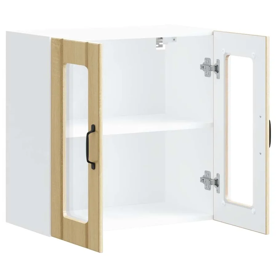 Armoire murale de cuisine avec porte vitrée "Lucca" en chêne Sonoma - 7