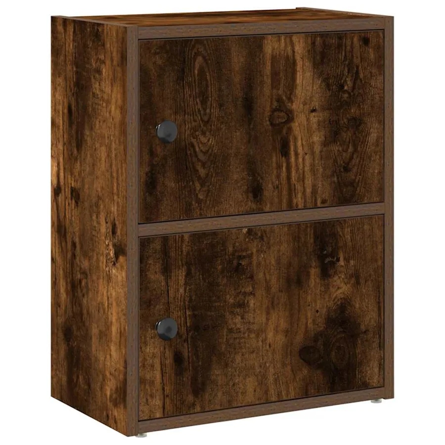 Bibliothèque chêne fumé 40x24x52 cm bois d'ingénierie - 2