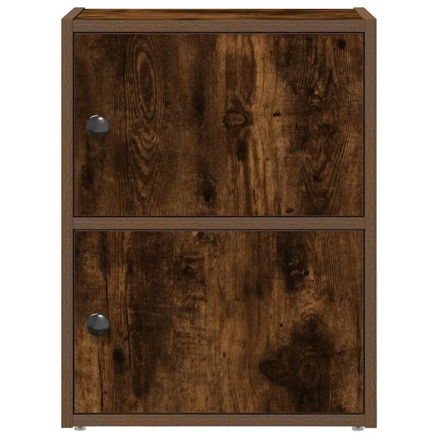 Bibliothèque chêne fumé 40x24x52 cm bois d'ingénierie - 4