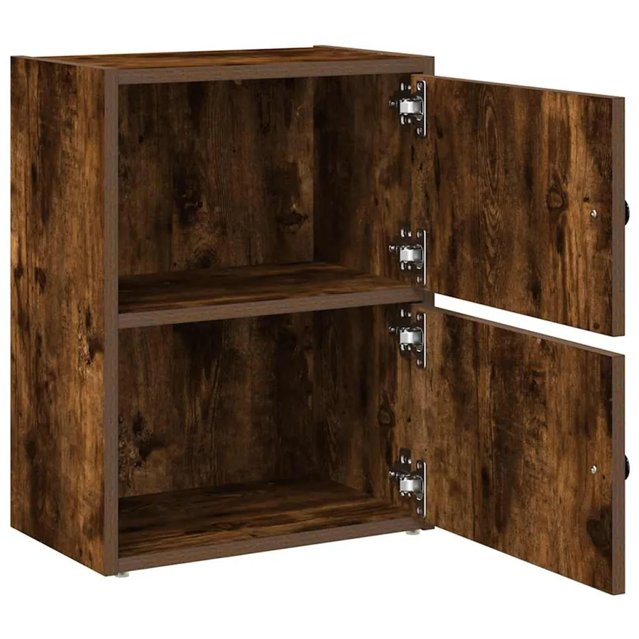 Bibliothèque chêne fumé 40x24x52 cm bois d'ingénierie - 5