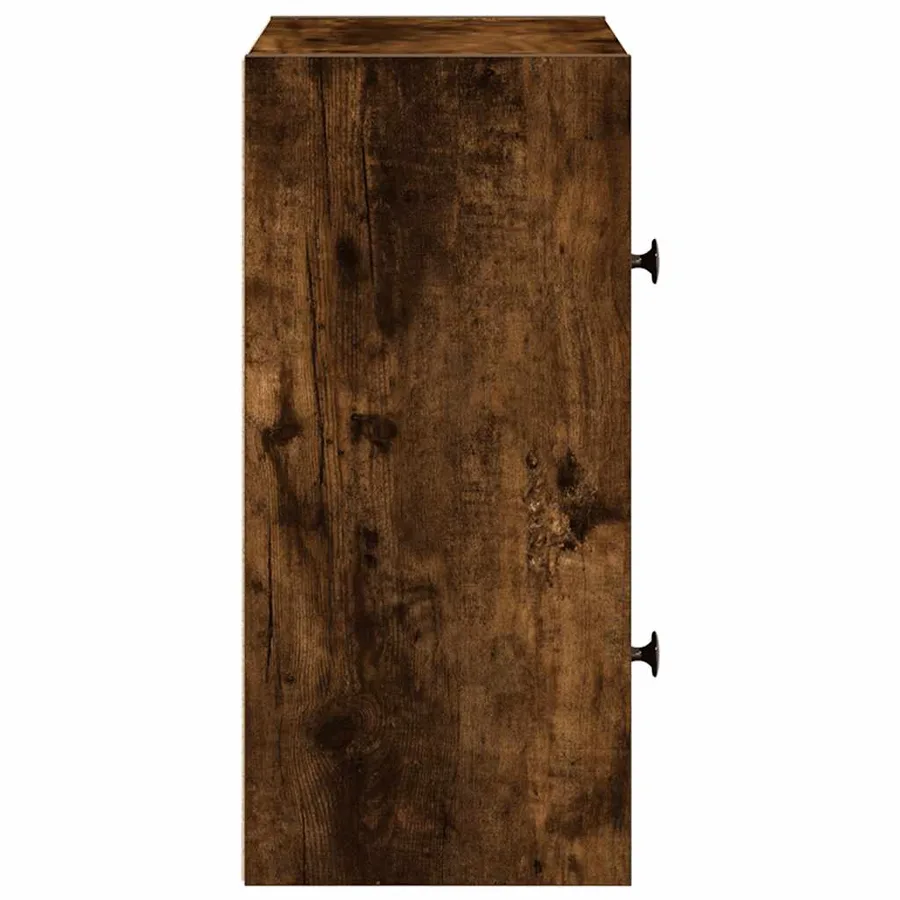 Bibliothèque chêne fumé 40x24x52 cm bois d'ingénierie - 6