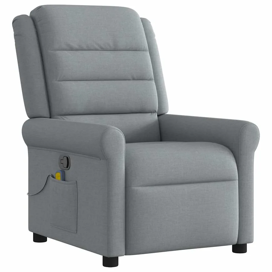 Fauteuil de massage inclinable Gris clair Tissu - 2