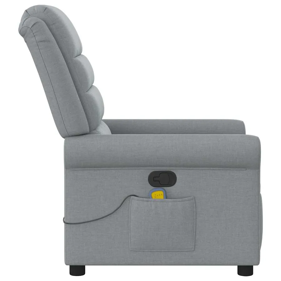Fauteuil de massage inclinable Gris clair Tissu - 4