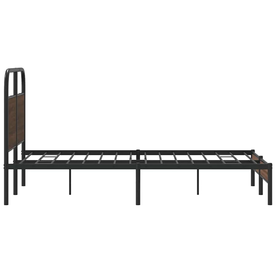 Cadre de lit sans matelas 120x190 cm chêne marron - 6