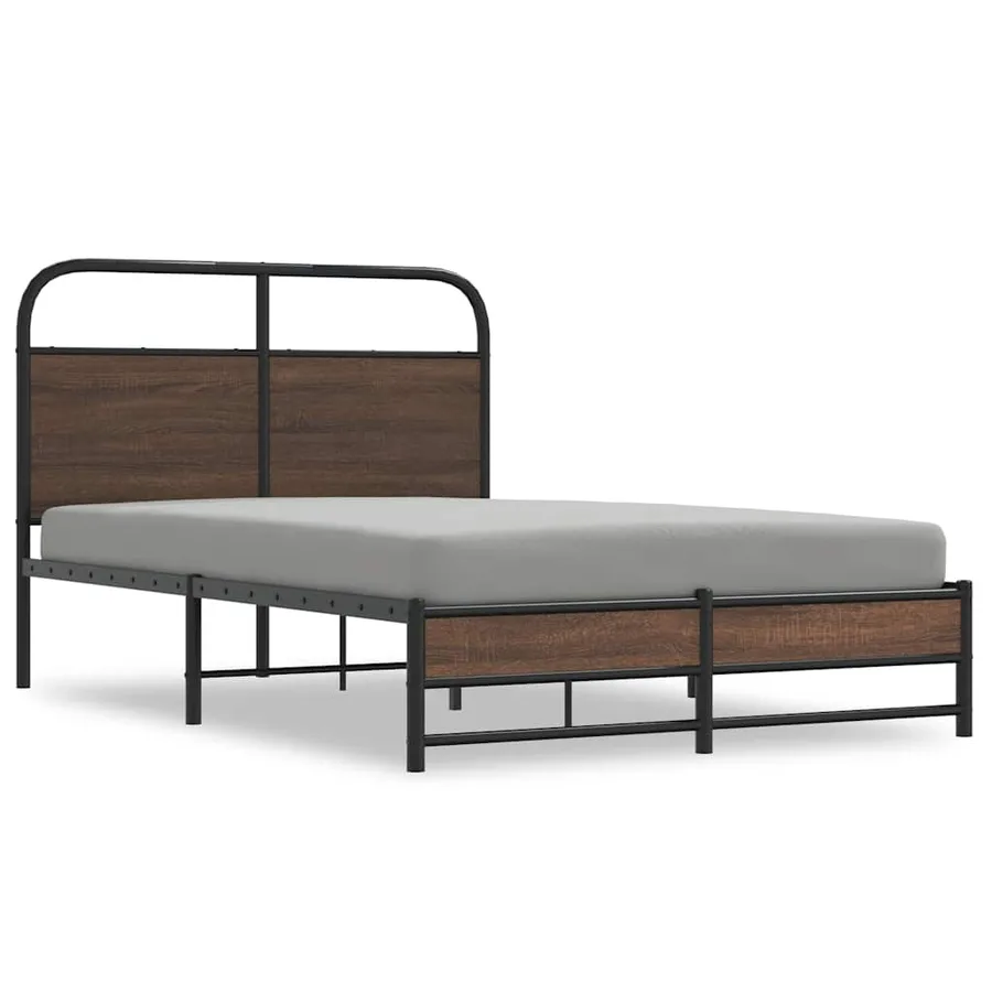 Cadre de lit sans matelas 120x200 cm chêne marron - 2