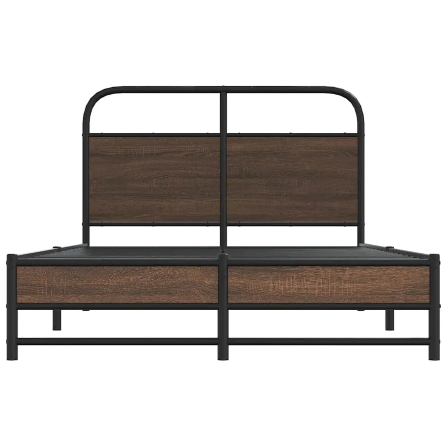 Cadre de lit sans matelas 120x200 cm chêne marron - 5