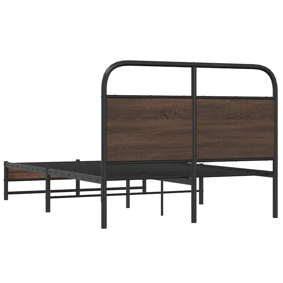 Cadre de lit sans matelas 120x200 cm chêne marron - 7