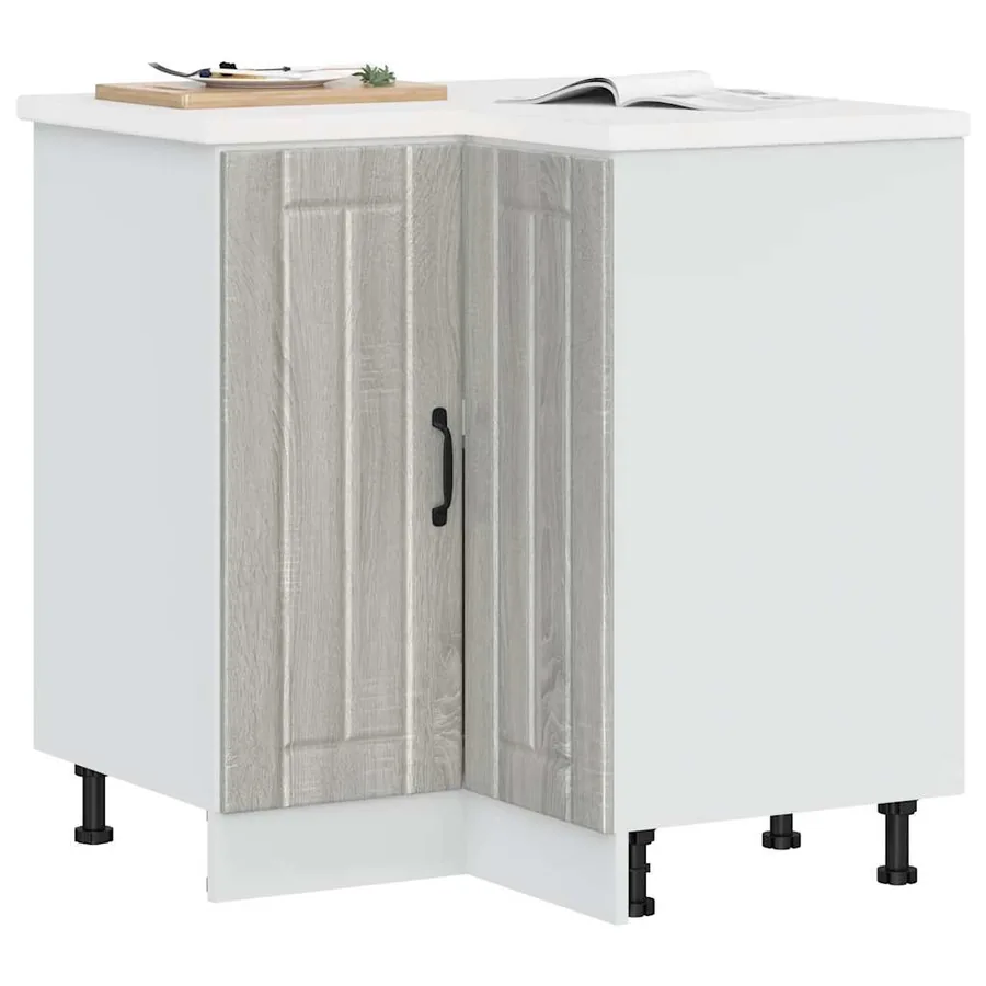Armoire d'angle de cuisine Lucca sonoma gris bois d'ingénierie