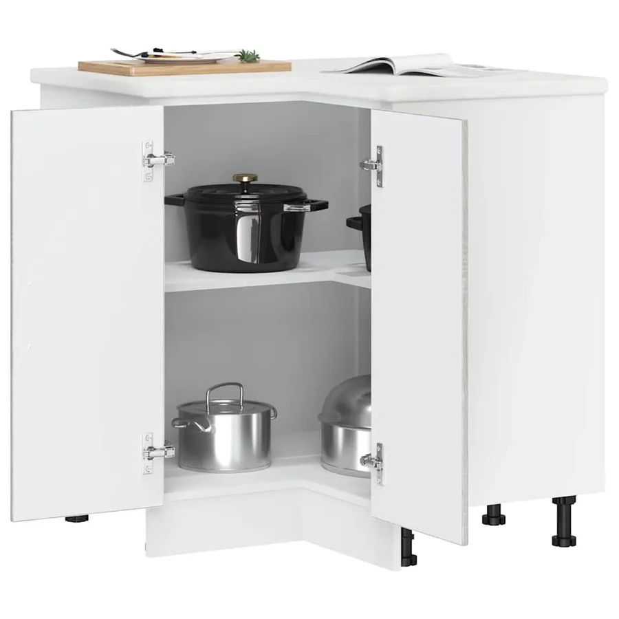 Armoire d'angle de cuisine Lucca sonoma gris bois d'ingénierie - 4