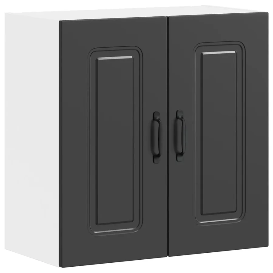 Armoire murale de cuisine Kalmar noir bois d'ingénierie - 2