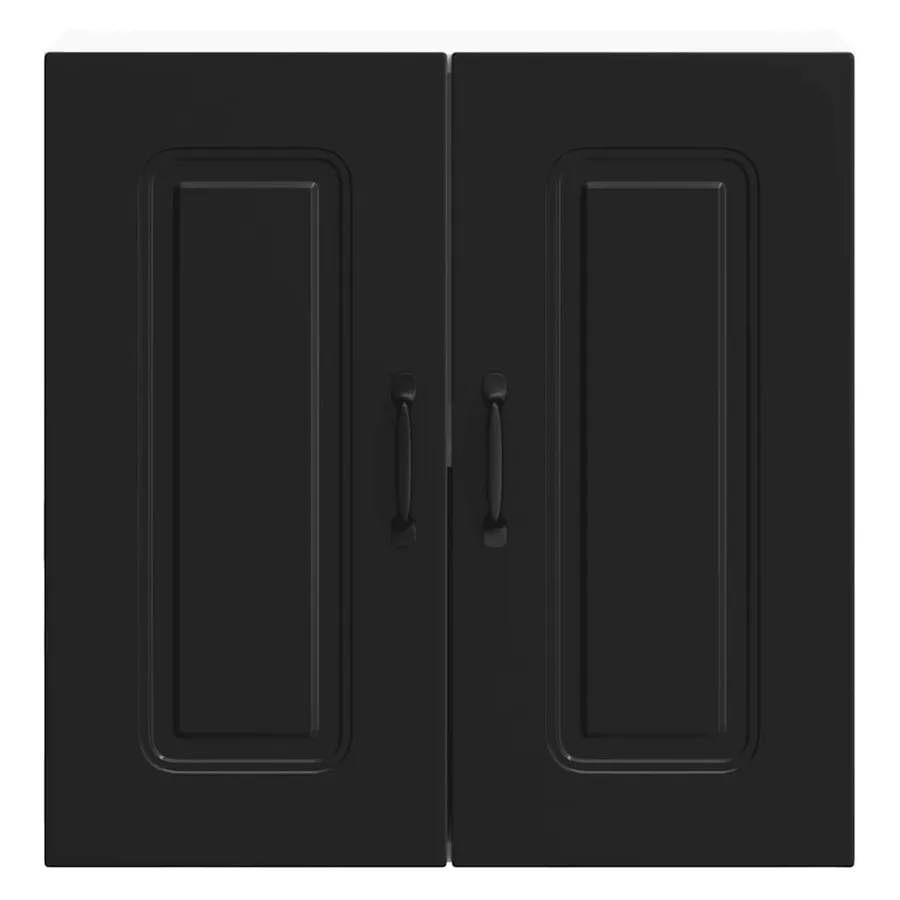 Armoire murale de cuisine Kalmar noir bois d'ingénierie - 5