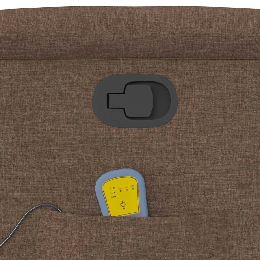Fauteuil de massage inclinable Marron Tissu - 11