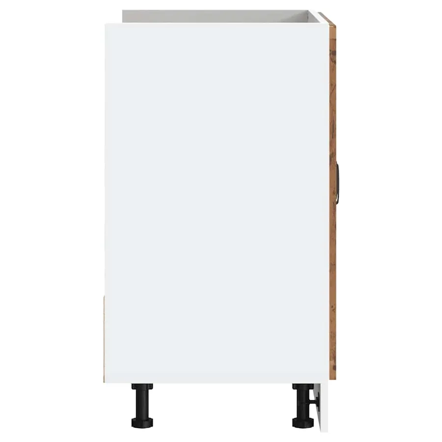 Meuble bas pour évier Kalmar noir 80x46x81,5 cm bois ingénierie - 6