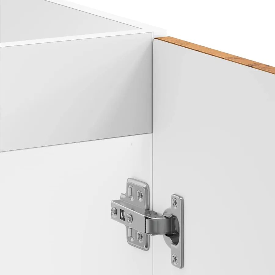 Meuble bas pour évier Kalmar noir 80x46x81,5 cm bois ingénierie - 9