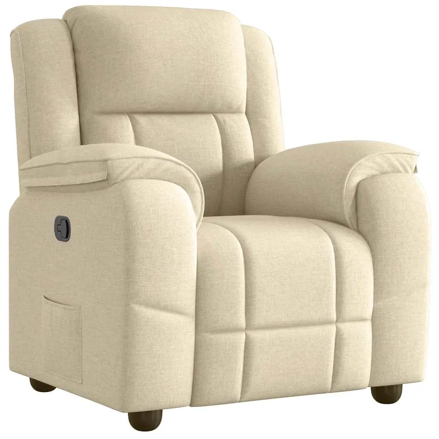 Fauteuil inclinable Crème Tissu - 2