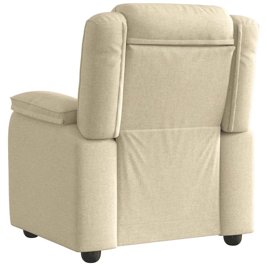 Fauteuil inclinable Crème Tissu - 5