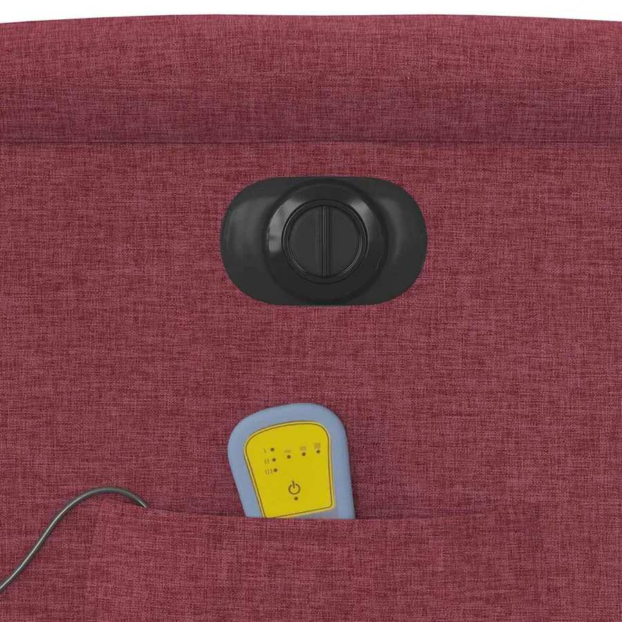Fauteuil inclinable de massage électrique Rouge bordeaux Tissu - 13