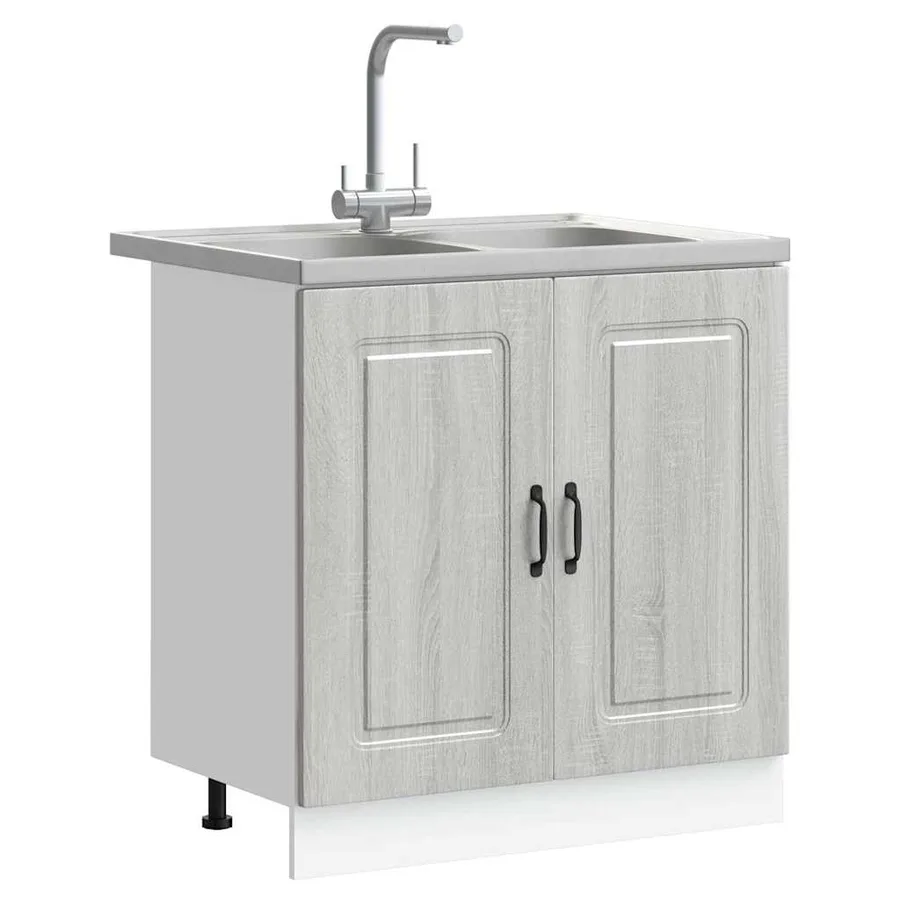 Armoire de cuisine Kalmar Gris Sonoma 80 x 46 x 81,5 cm - 3