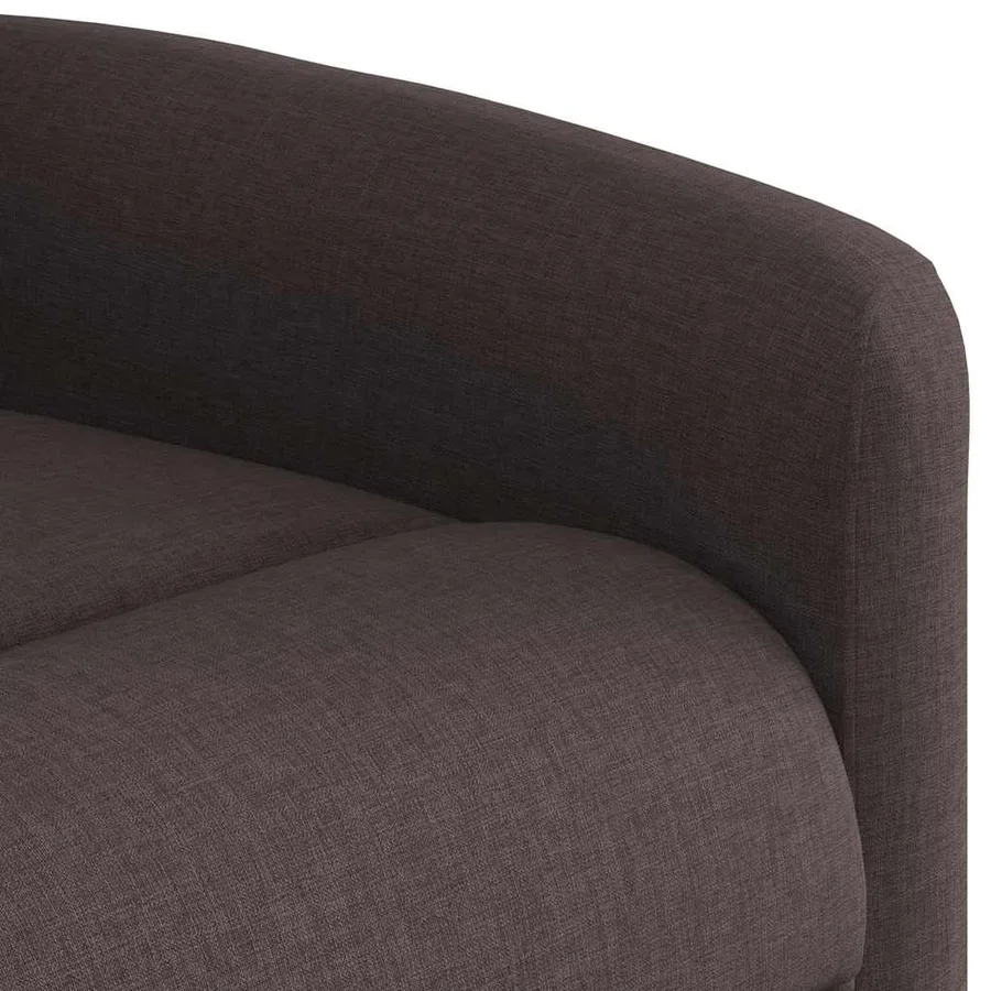 Fauteuil de massage inclinable électrique Marron foncé Tissu - 11