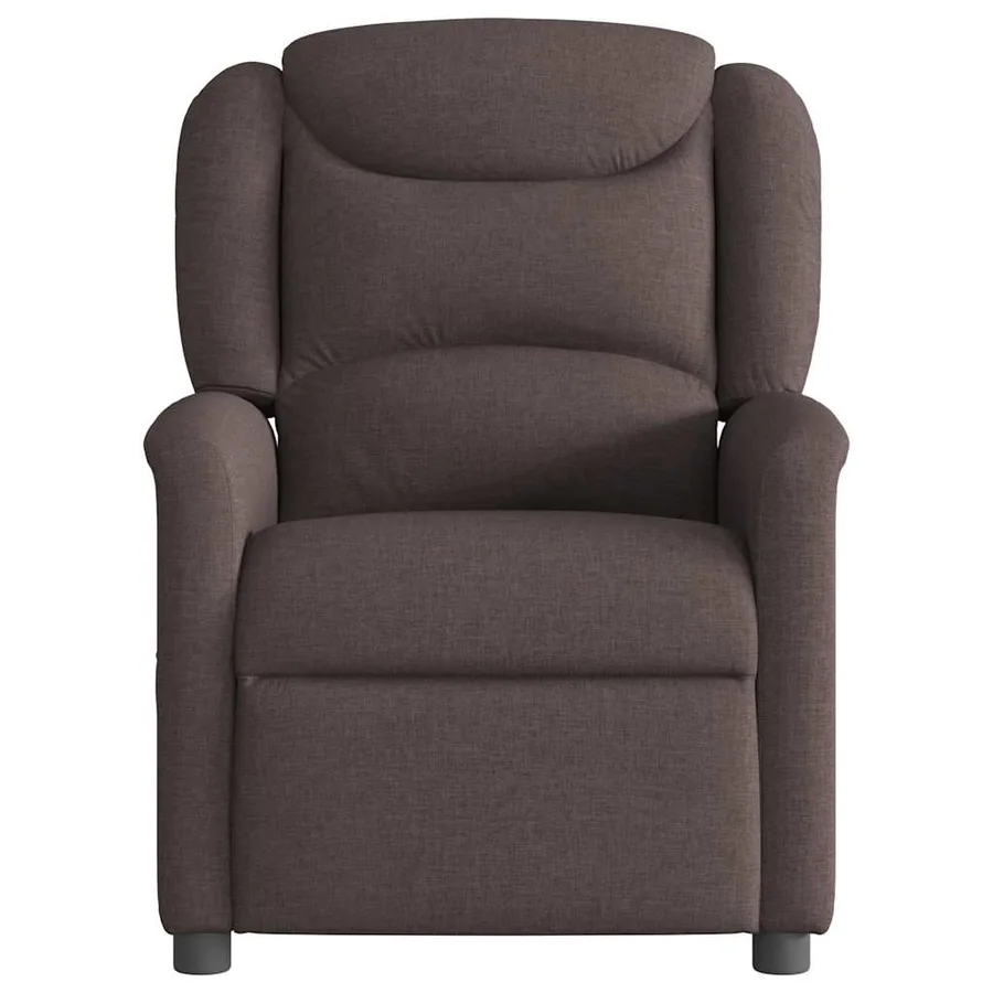 Fauteuil de massage inclinable électrique Marron foncé Tissu - 5