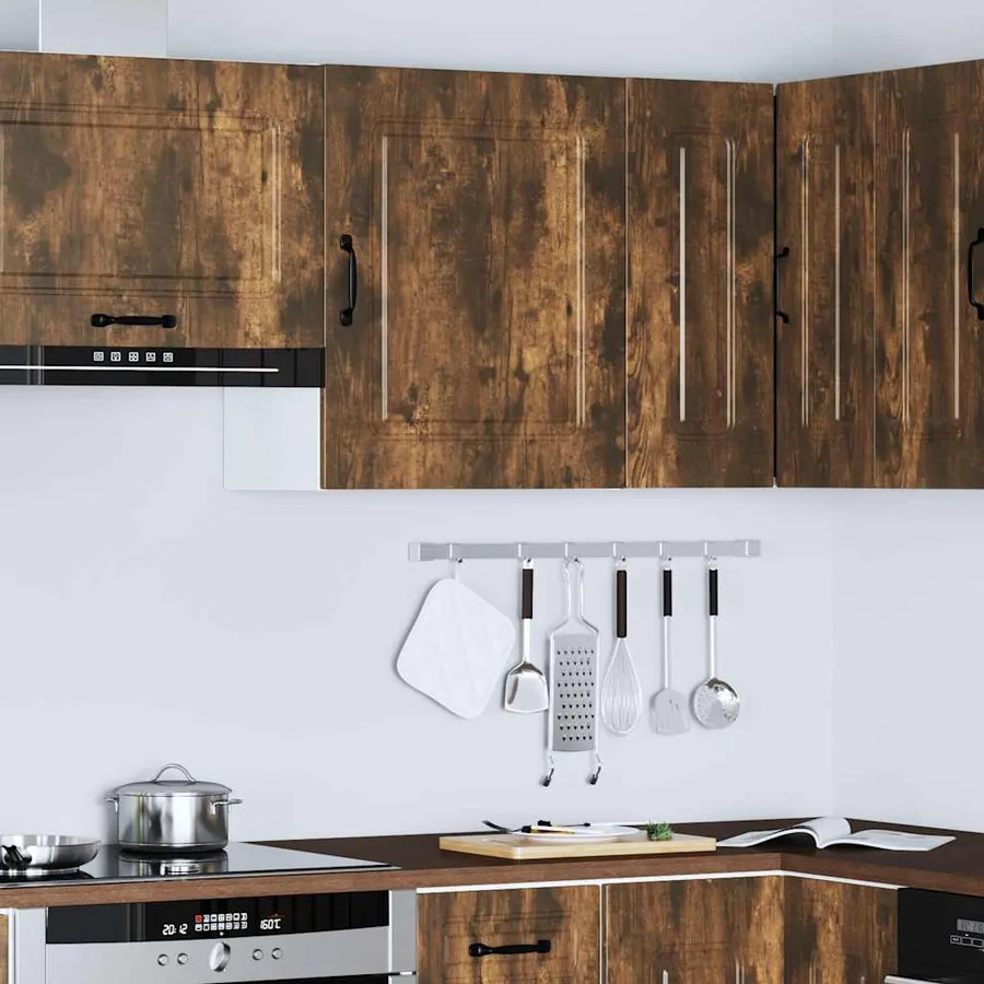 Armoire murale de cuisine Kalmar en chêne fumé et bois d'ingénierie - 3