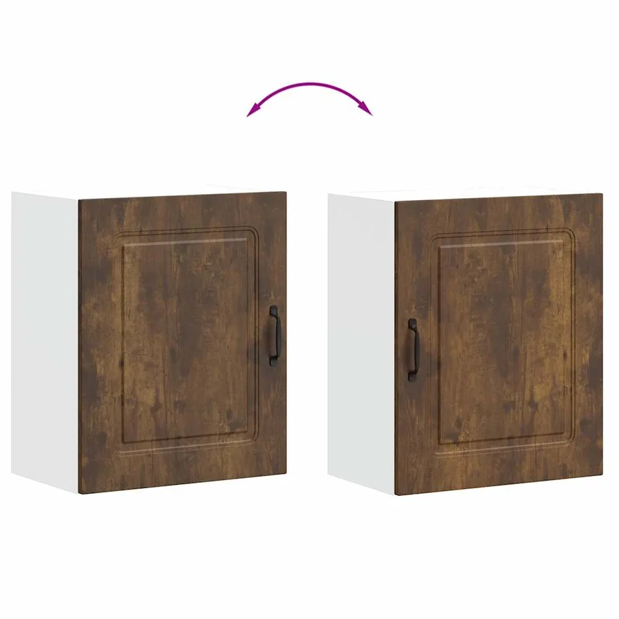 Armoire murale de cuisine Kalmar en chêne fumé et bois d'ingénierie - 9