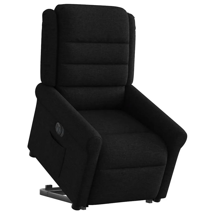 Fauteuil inclinable électrique noir tissu - 2