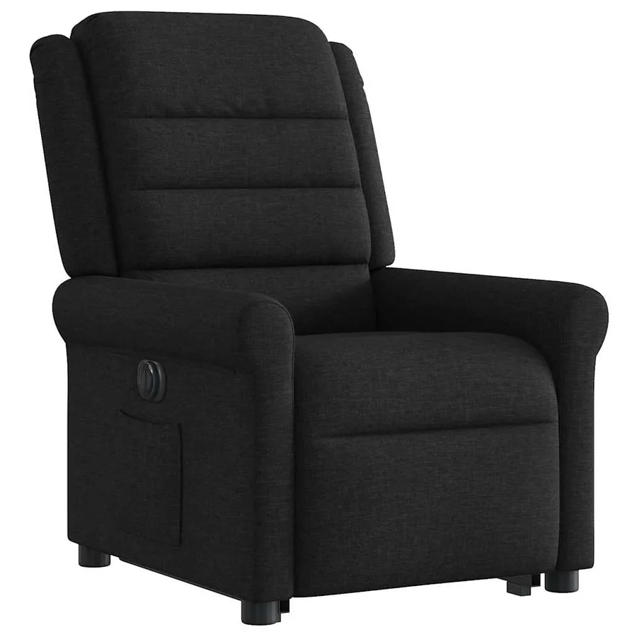 Fauteuil inclinable électrique noir tissu - 4