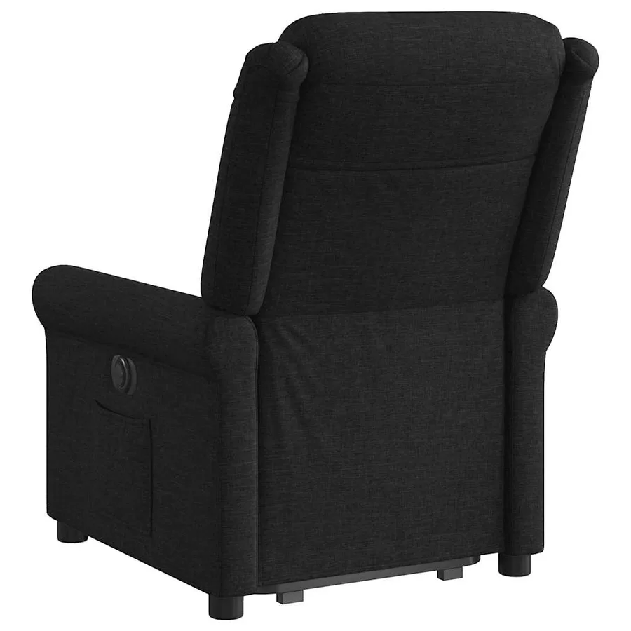 Fauteuil inclinable électrique noir tissu - 7