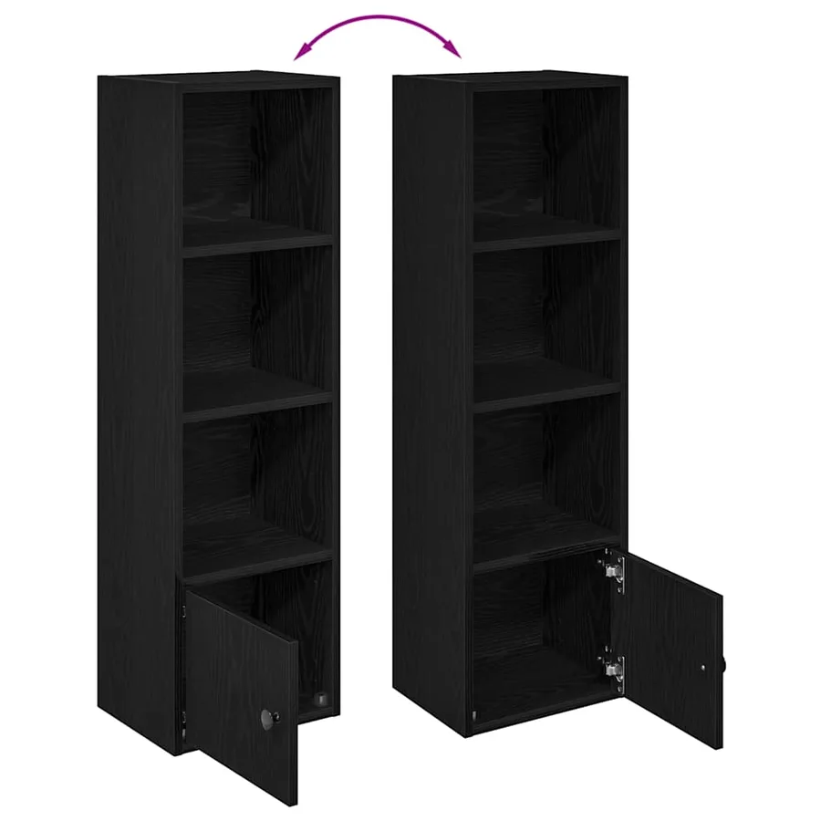 Bibliothèque chêne noir 31x24x102 cm bois d'ingénierie - 8