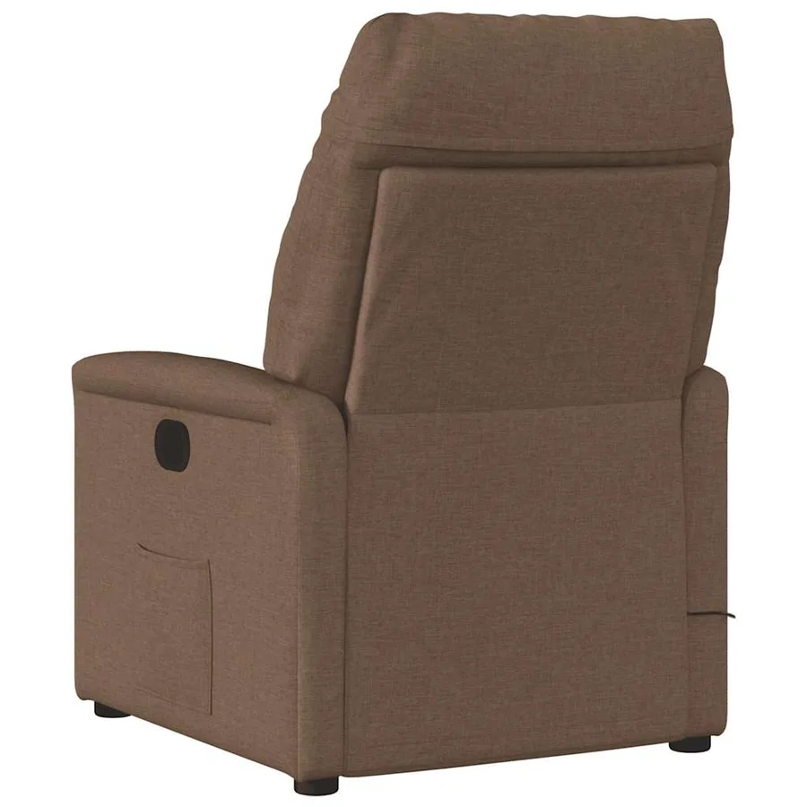 Fauteuil de massage inclinable Marron Tissu - 5