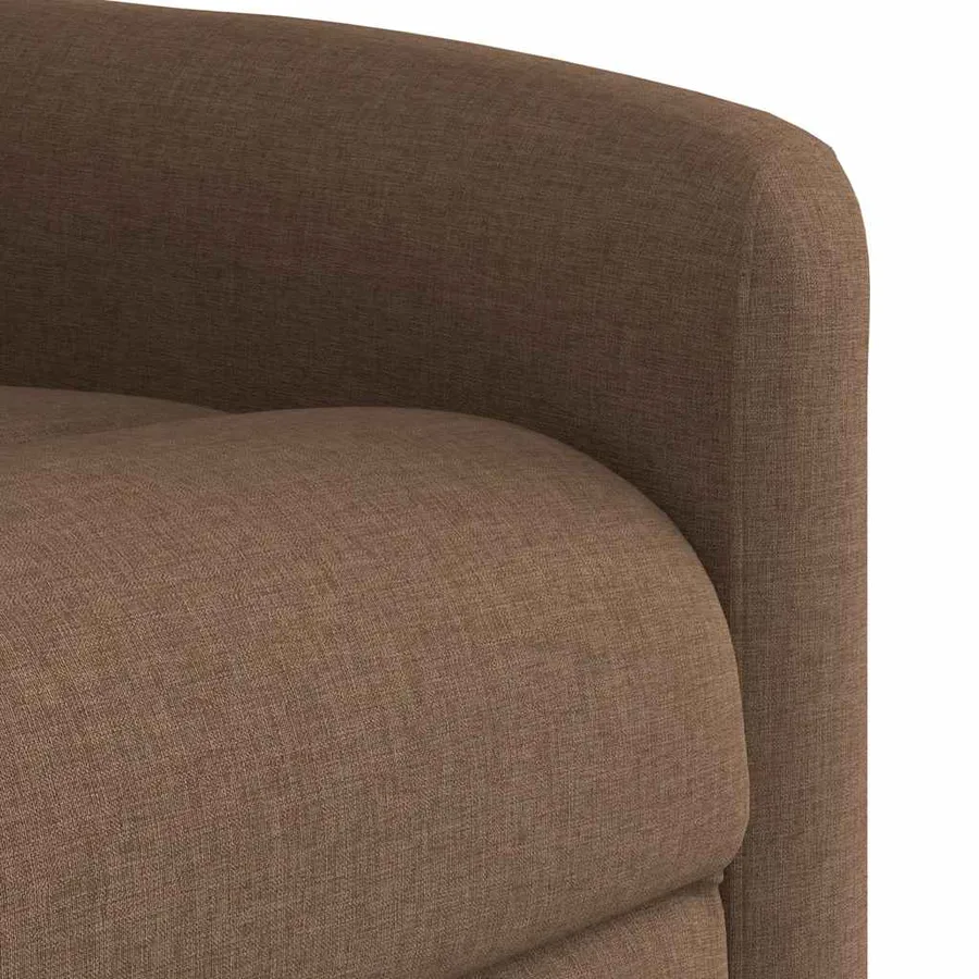 Fauteuil inclinable de massage électrique marron tissu - 10