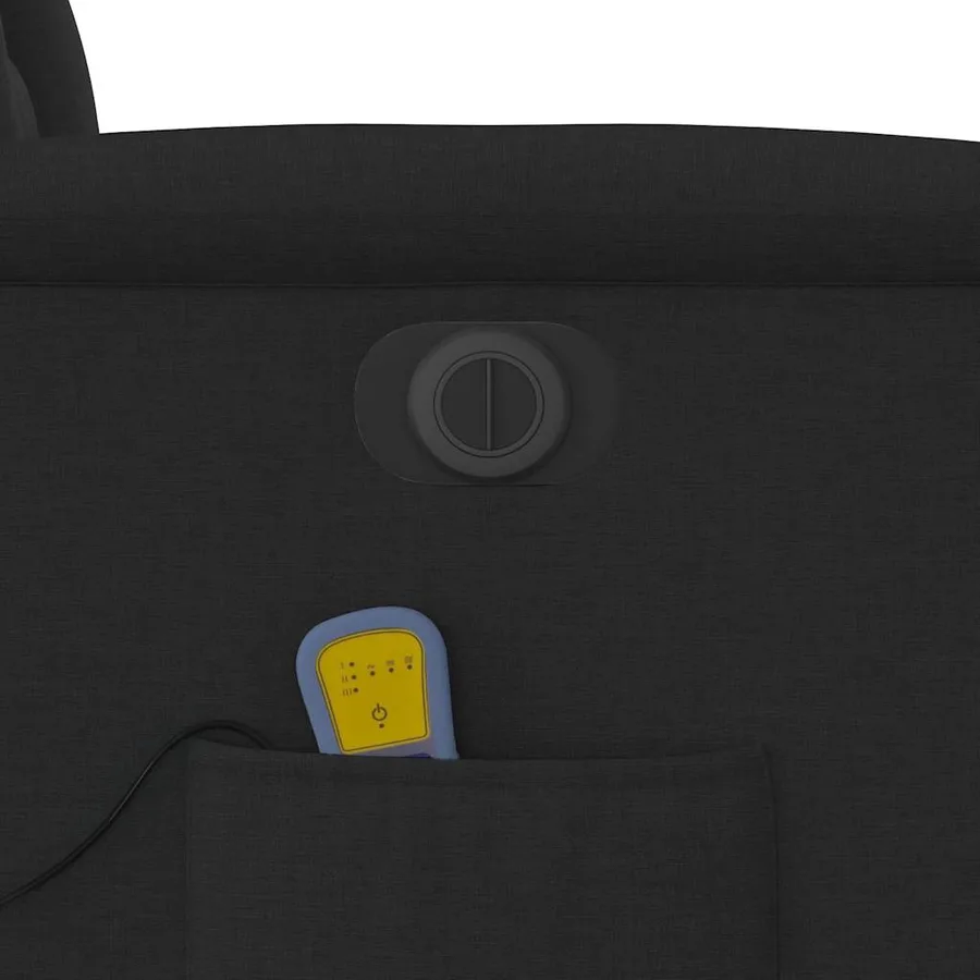 Fauteuil de massage inclinable électrique Noir Tissu - 11