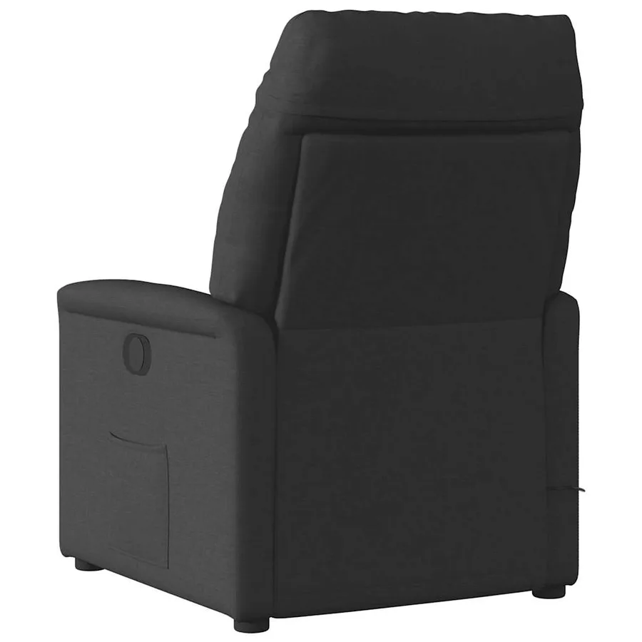 Fauteuil de massage inclinable électrique Noir Tissu - 6