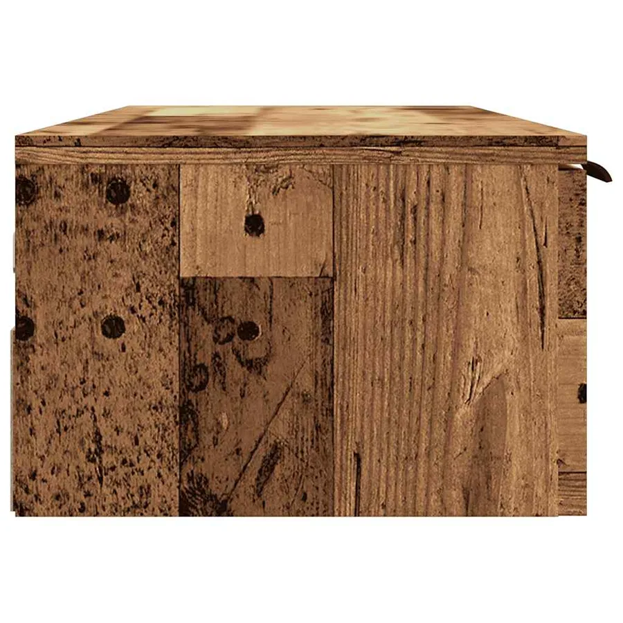 Armoire murale vieux bois 102x30x20 cm bois d'ingénierie - 5